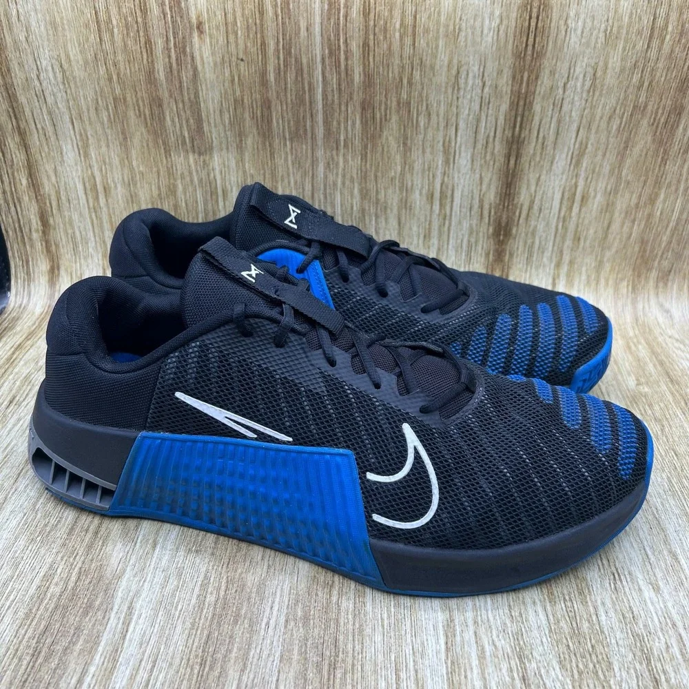Nike Metcon 9 Training Shoes Men's Size 16 Black Blue Hyperlift FD5431-007